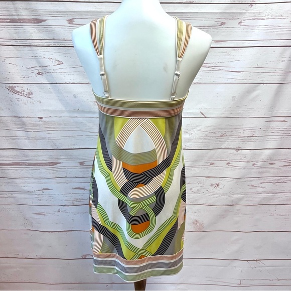 BCBG MaxAzria Abstract Retro Mod Front Halter Cocktail Dress - Picture 7 of 11